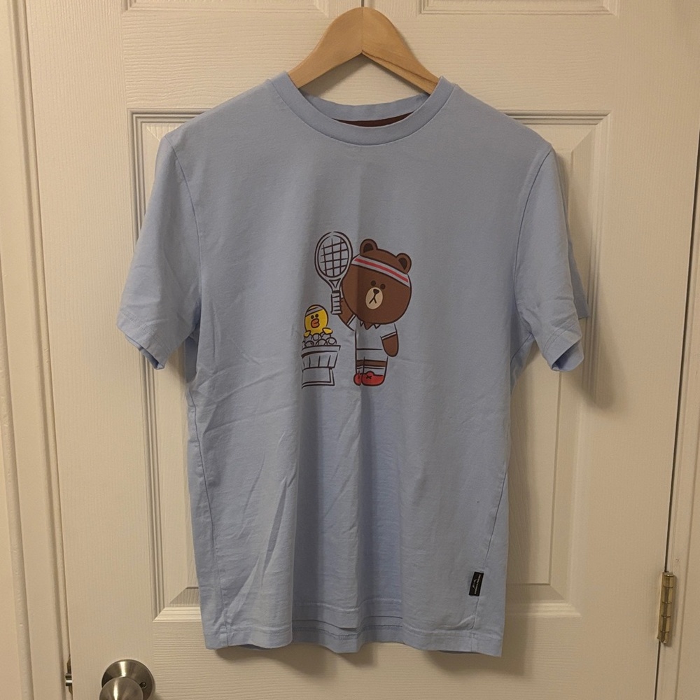 Line Friends Brown & Sally Tennis Graphic T-Shirt